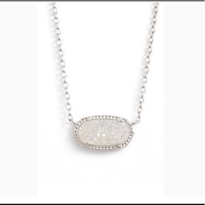 Kendra Scott Silver Elisa Necklace in drusy